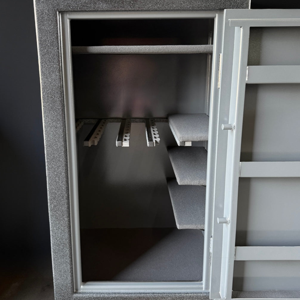 close up interior view of gun safe
