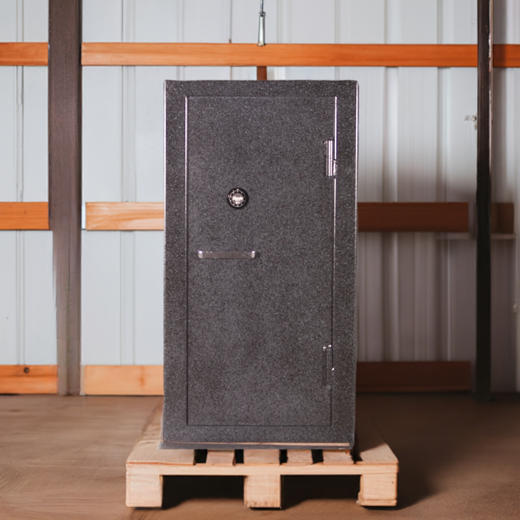 gun safe that measures 32"w 24"d 60"h made by Sturdy Gun Safe