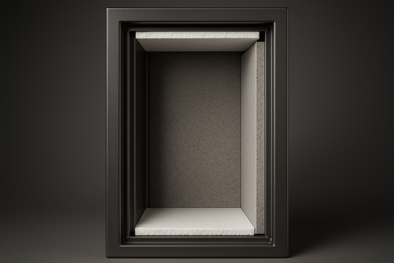 gun safe with fire proofing added in weird places