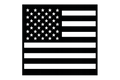 I need a 100px square size black and white vector image of an American flag