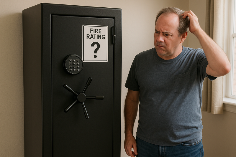 man confused about gun safe fire rating