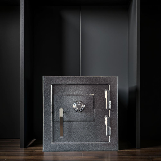 pistol gun safe in a closet