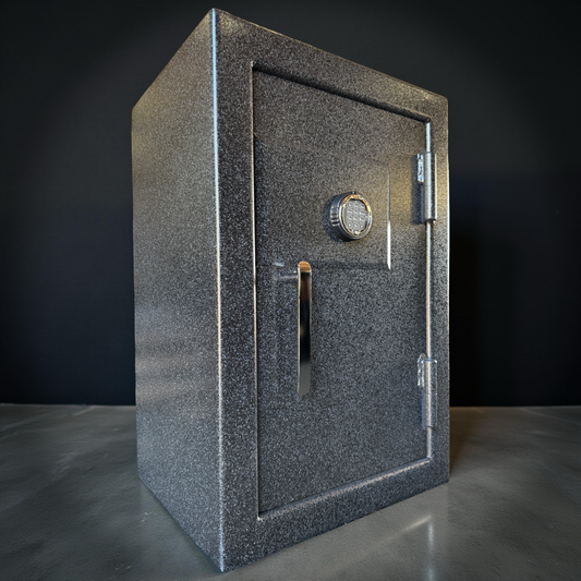 side view of a pistol safe 