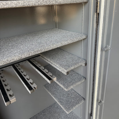 side view of gun safe interior