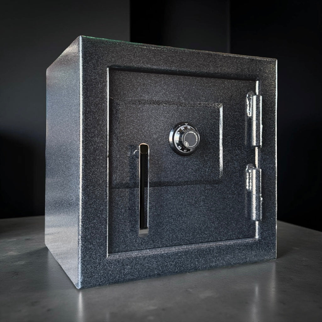 side view of pistol safe