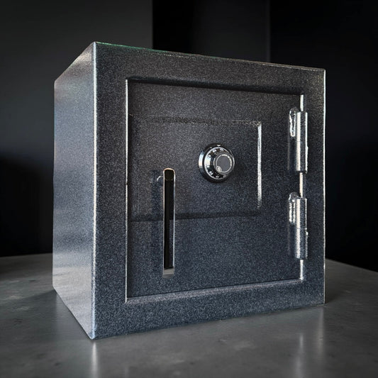 side view of pistol safe