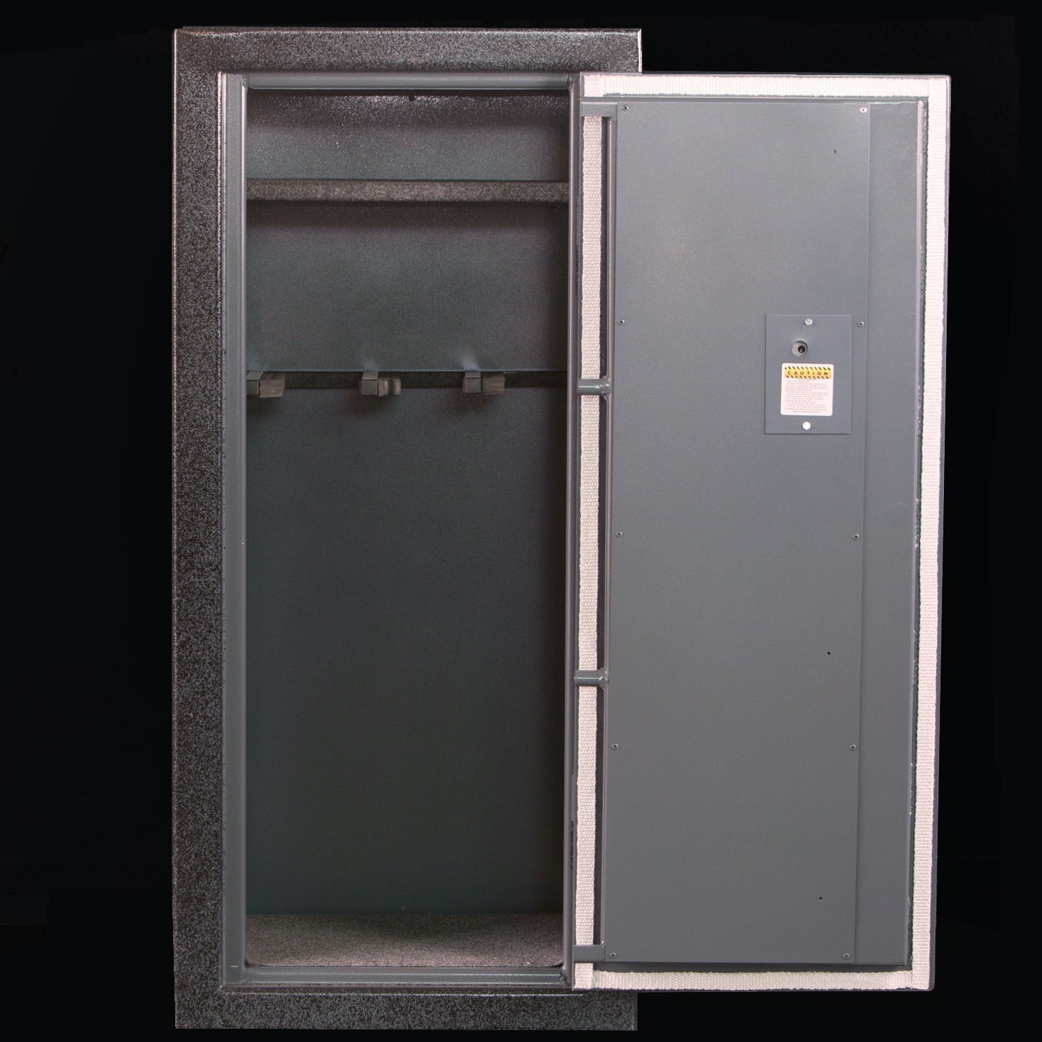 gun safe that measures 28"w 22"d 60"h made by Sturdy Gun Safe