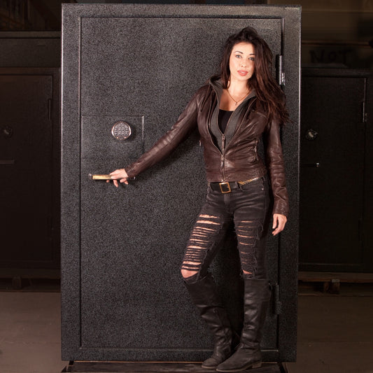 Large Home Gun Safe with female model 