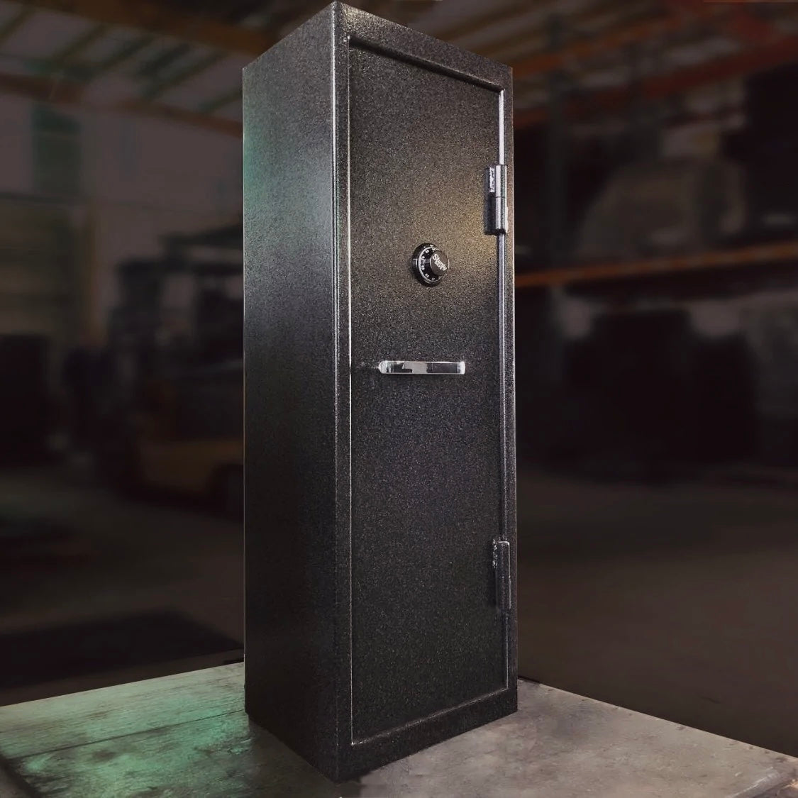 gun safe that measures 20"w 16d 60"h made by Sturdy Gun Safe